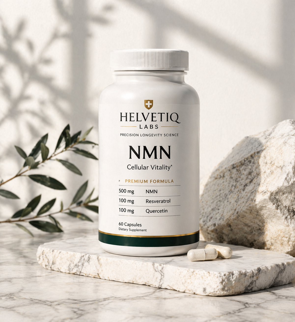 Helvetiq Labs NMN Complex 500mg – Premium NAD+ Longevity Formula
