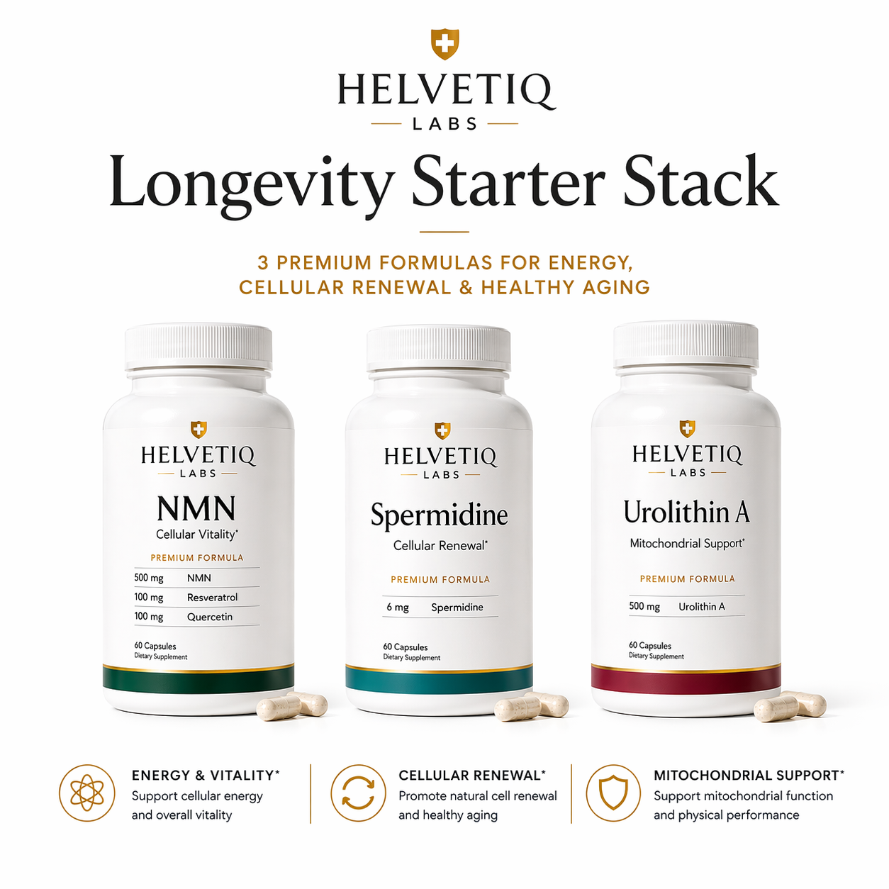 Helvetiq Labs Longevity Starter Stack